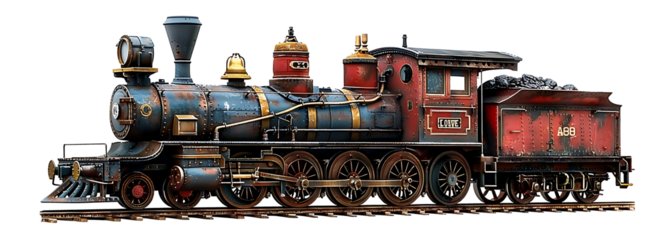 Old locomotive train. PNG