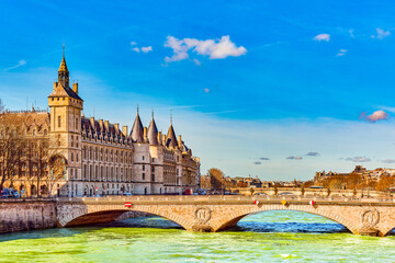 Fototapeta na wymiar Prison Conciergerie. Fabulous, magnificent Paris in early spring.