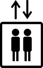 Lift elevator icon sign symbol