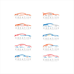 Car logo set, Automotive logo, speed Auto car Logo Template vector illustration