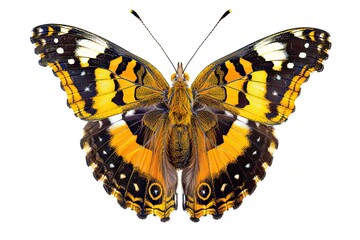 Admiral Butterfly isolated on white - obrazy, fototapety, plakaty