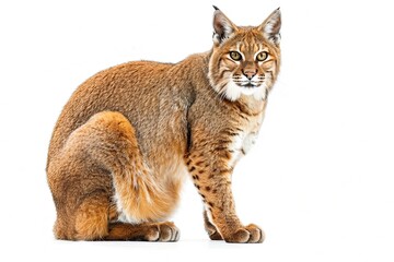 Obraz premium African Golden Cat isolated on white
