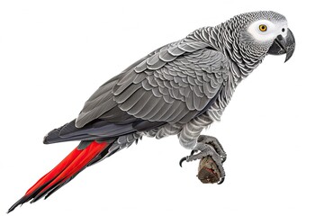Obraz premium African Grey Parrot isolated on white