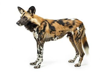 Fototapeta premium African Wild Dog isolated on white