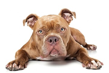 Obraz premium American Bully, isolated on white