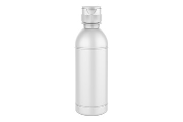 Matte Plastic Bottle Mockup Isolated On White Background. 3d illustration