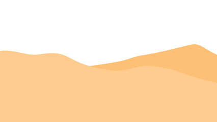 Desert Sand Mountain Landscape Frame Border Banner Background Illustration