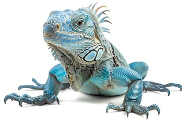 Fototapeta premium Blue Iguana isolated on white