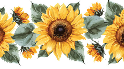 Sunflower flower in trendy colors. Spring summer 
