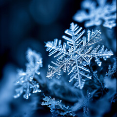 어두운 분위기 눈 결정체