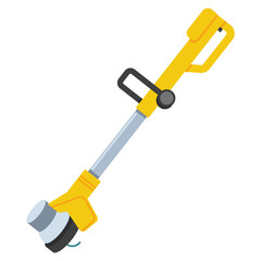Electric string trimmer vector cartoon illustration isolated on a white background.
