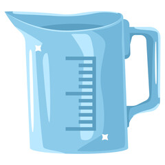 Measuring cup vector cartoon illustration isolated on a white background.