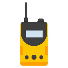 Two-way radio vector cartoon illustration isolated on a white background.