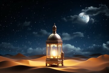 Eid mubarak and ramadan kareem greetings with islamic lantern and mosque. Eid al fitr background