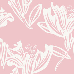 Pastels Botanical Floral Seamless Pattern Design