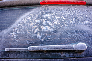 typical car in winter - frost