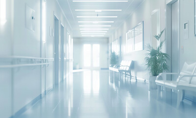 A blurred background of hospital