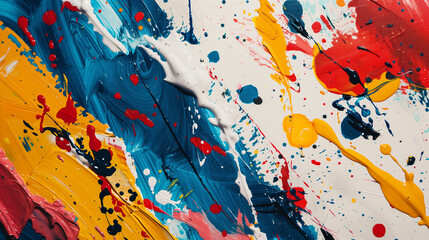 abstract background with splashes of paints on a white background