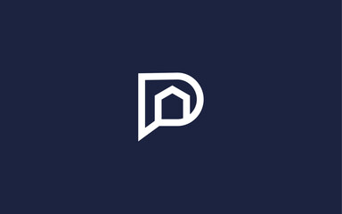 letter p with house logo icon design vector design template inspiration