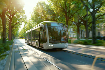 Obraz premium New Motion Icon Concept - Ecological Public Transport Alternative., with empty copy space,
