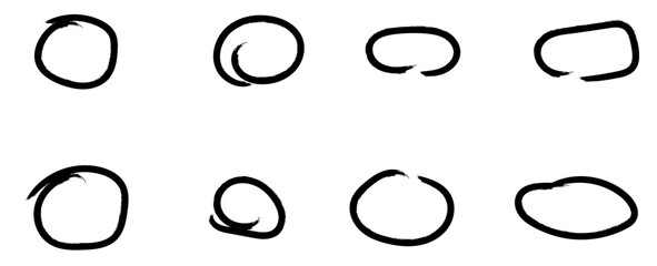 Brush strokes, black ink lines, vector abstract set with paint brush grunge texture on transparent background. Paintbrush strokes and ink smear stains. doodle underlines. vector illustration