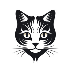 Cat | Minimalist and Simple Line White background - Vector illustration