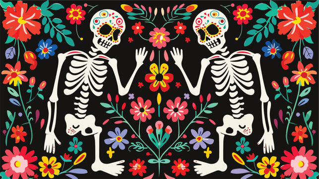 Day of the Dead papel picado. Vector illustration