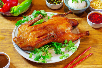 Peking duck. Lunch. Chinese food.