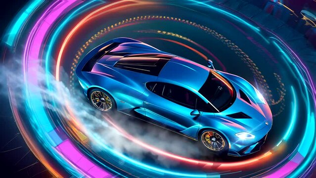 Sport car with round lights