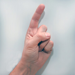 Letter Z in American Sign Language (ASL) for deaf people