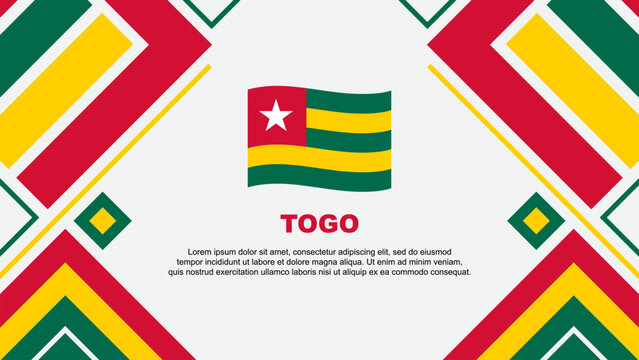 Togo Flag Abstract Background Design Template. Togo Independence Day Banner Wallpaper Vector Illustration. Togo Flag