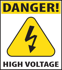High voltage danger sign vector.eps