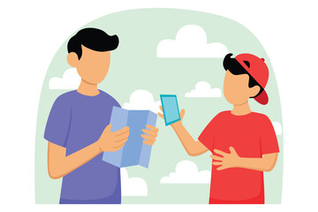 Weekend Holiday Flat Illustration Design