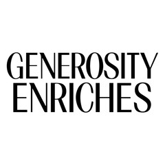 retro vintage Christian bible quote typography design generosity enriches 