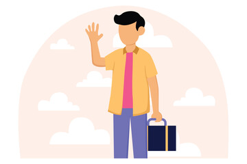 Weekend Holiday Flat Illustration Design