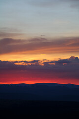 sunset in the sky