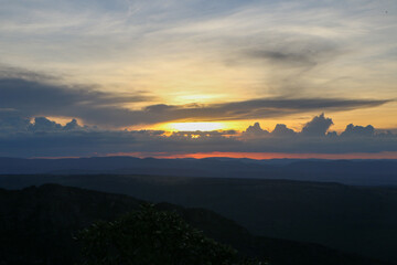sunrise in the mountains