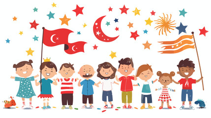 Graphic design for the Turkish holiday logo for child