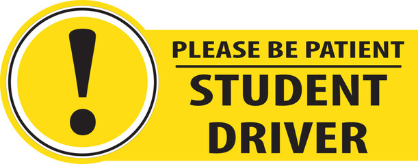Student driver notice vector.eps
