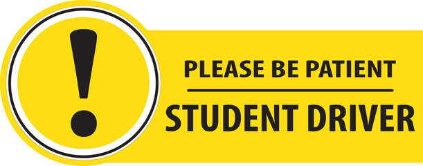 Student driver sign vector.eps