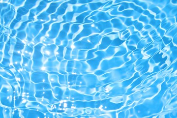 Realistic blue water surface from swimming pool