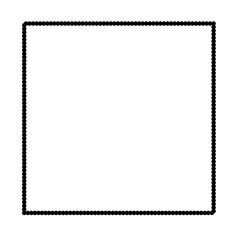 Realistic geometric square frame on the transparent background png file, black line element frame