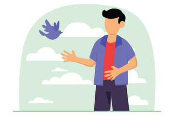 Weekend Holiday Flat Illustration Design