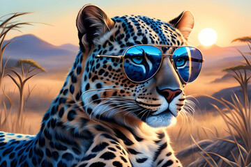 leopard in the wild.Generative AI - obrazy, fototapety, plakaty