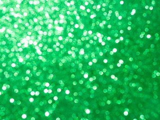 Bokeh Green Background Light Glow Blur Abstract Texture Circle Glow Glitter Shine Bright Effect Overlay Glamour Backdrop Wallpaper Template Energy Eco Environment Card.