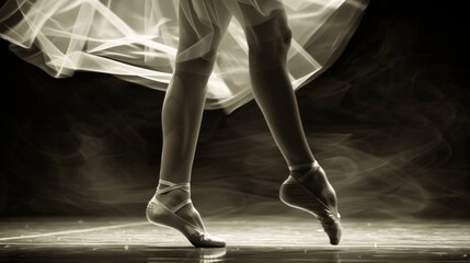 The ripple of muscles in a ballet dancers legs as they exee a flawless grand jetÃ©. .