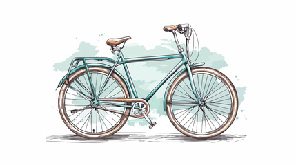 Concept illustration of a bicycle as an eco-friendly