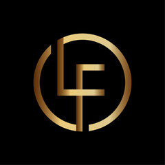 Modern Luxury Initials LF Logo