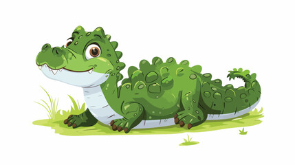 Crocodile Little baby. Alligator little kid. croc 