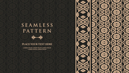 Luxury and elegant vector javanese batik pattern template